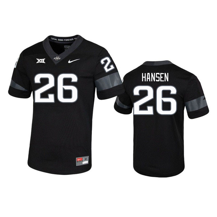 Men #26 Carson Hansen Iowa State Cyclones College Football Jerseys Stitched Sale-Black